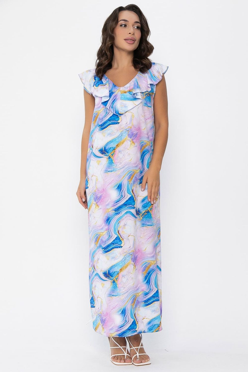 Платье Хатиса (голубо-розовое) П14073-4М LT Collection