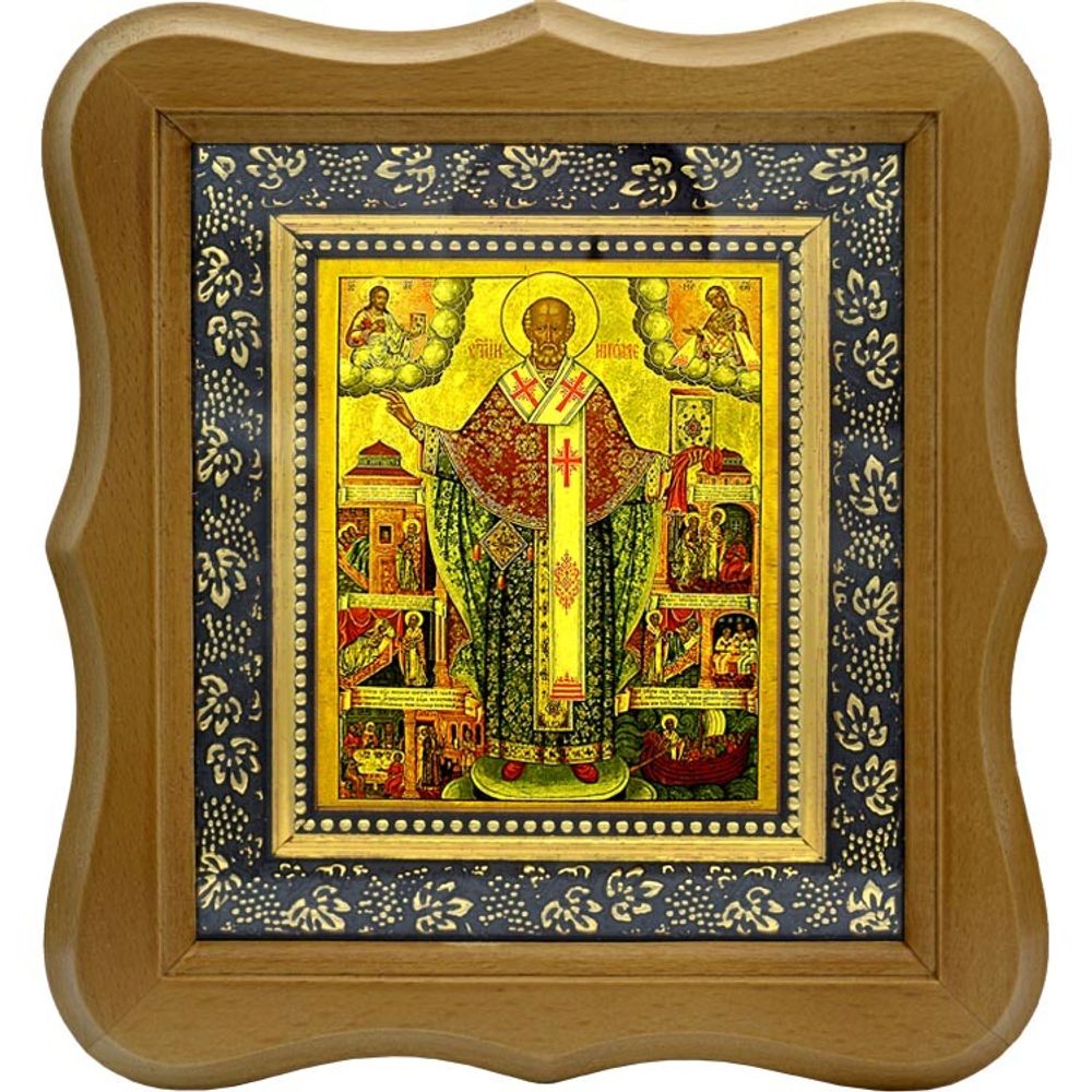Николай Чудотворец Зарайский. Икона на холсте.