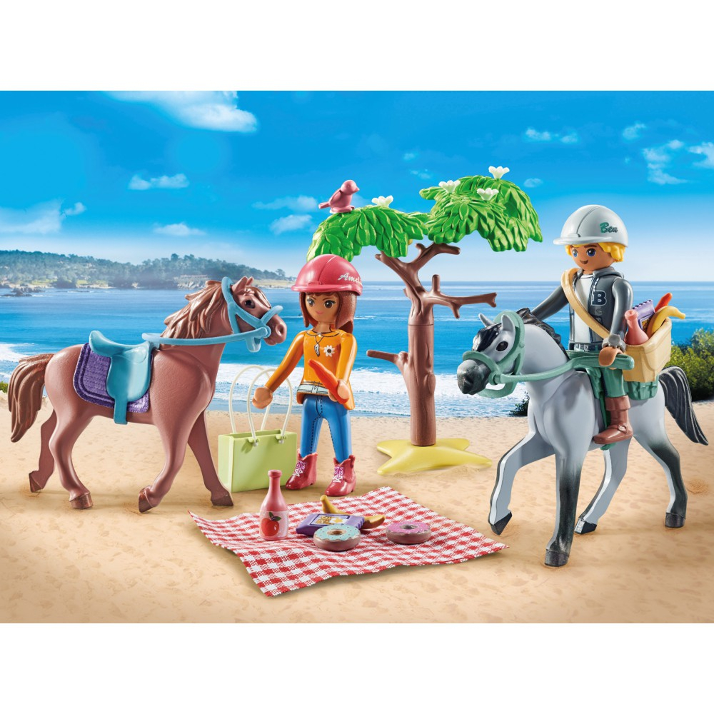 Playmobil - Horses of Waterfall Прогулка на лошадях на пляже с Амелией и Беном 71470