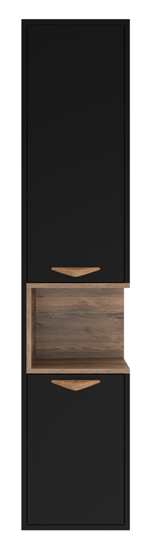 Шкаф - пенал Brevita Bergen 35 подвесной левый (черный)