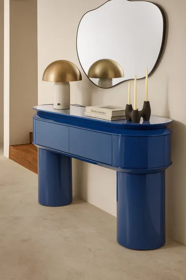 Консоль Salem 160х40 см, синий глянец