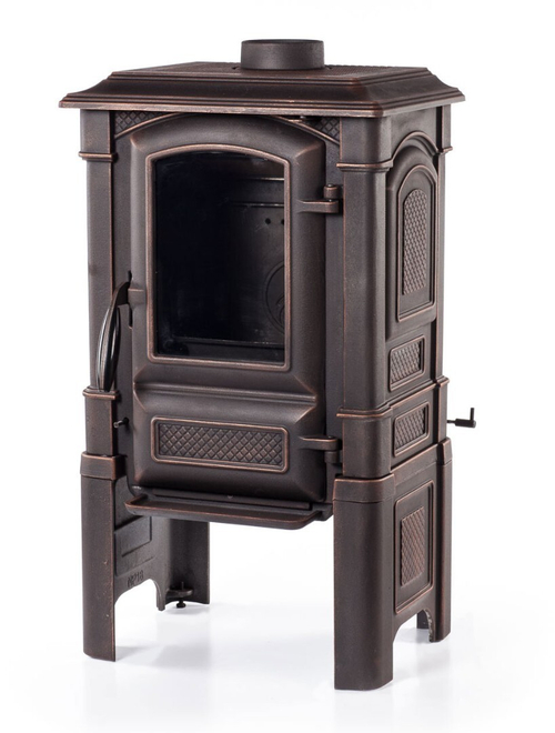 Печь чугунная BRUNO II патина медь, произв. FIREWAY