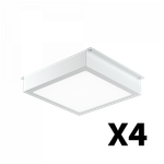 Комплект светильников Geniled Griliato Tetris x4 для ячейки 200x200 80Вт 3000К Опал Белый IP40