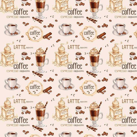 Вафельное полотно "Кофе" | ш.50 см | 170 г/м² | хлопок-100%