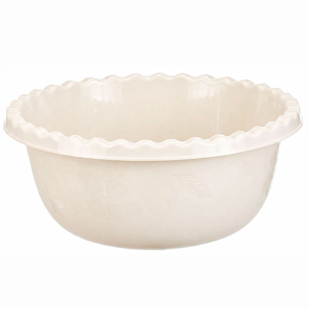 Миска 1,8л круглая, белый ротанг