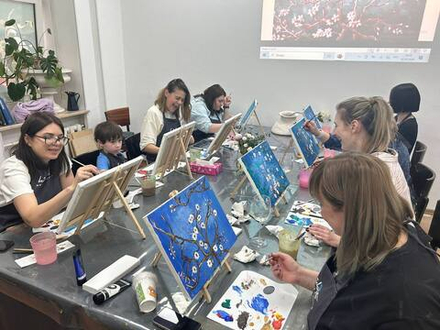 МК для мамы и ребенка. Картина на холсте