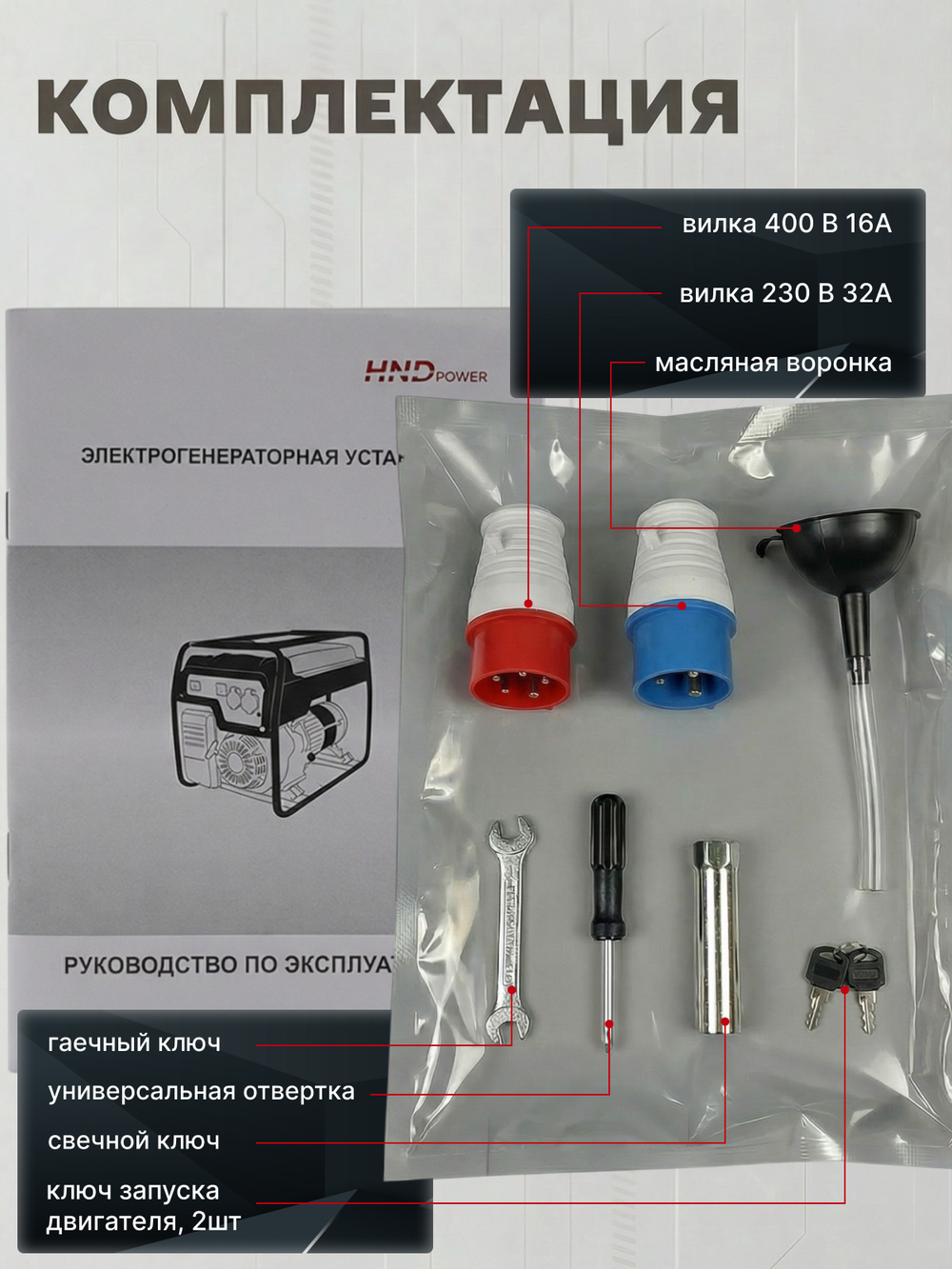 Генератор HND GE8000XNST ATS