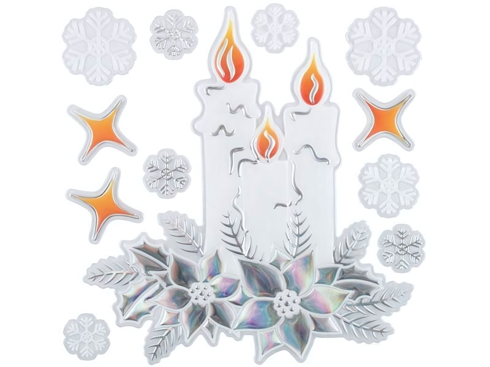 Наклейка новогодняя "Рождество" 18*17,5см