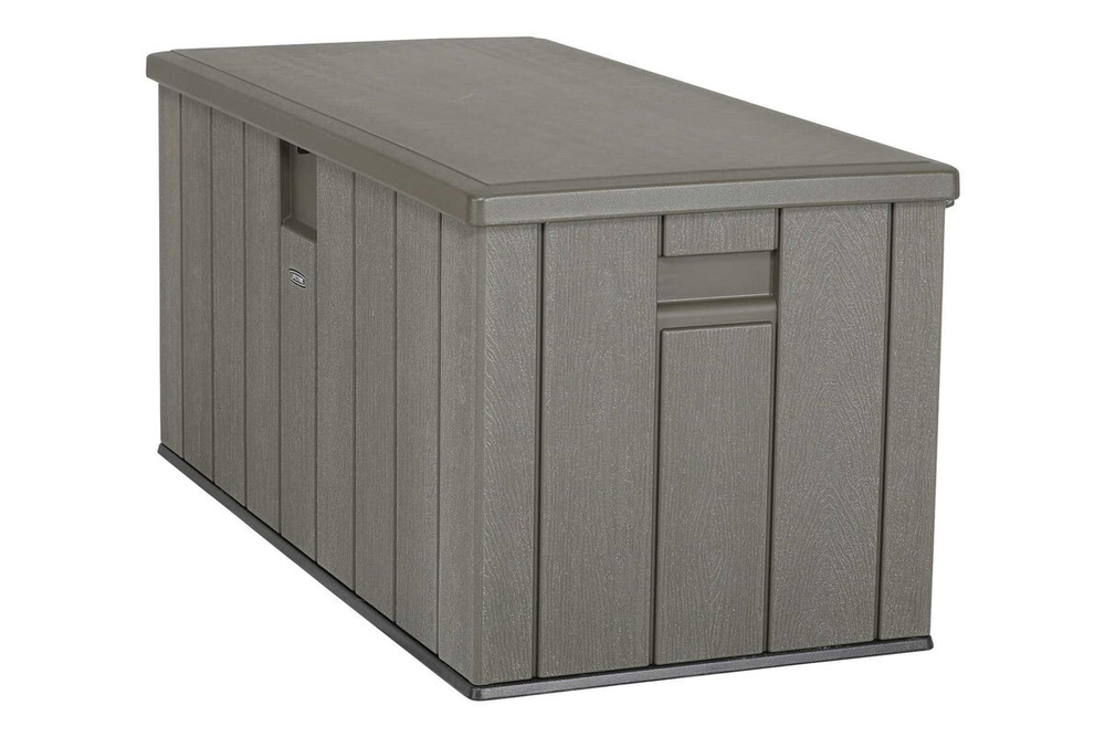 Сундук пластиковый WoodLook, 570 л, серый