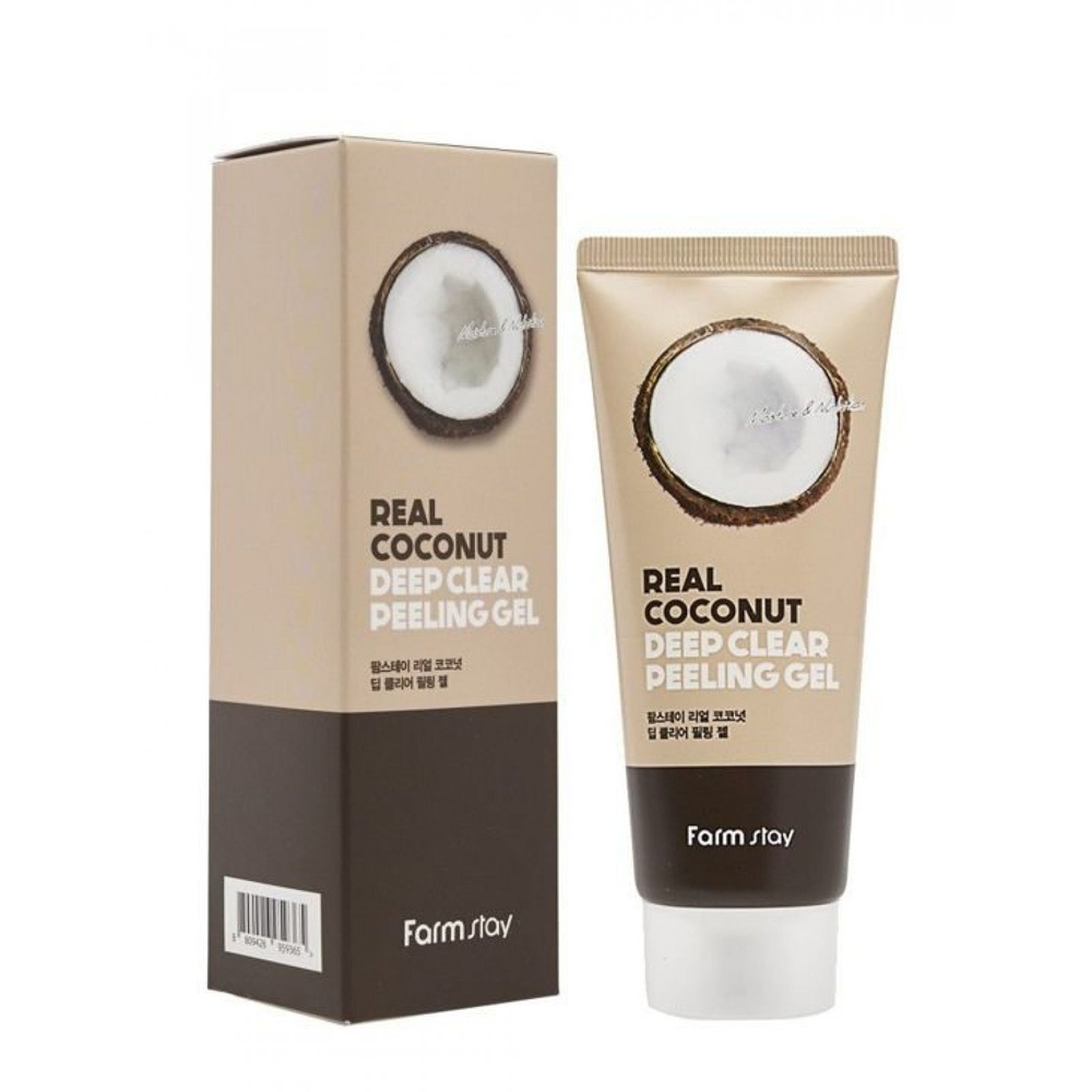 Пилинг-скатка с экстрактом кокоса FarmStay Real Coconut Deep Clear Peeling Gel