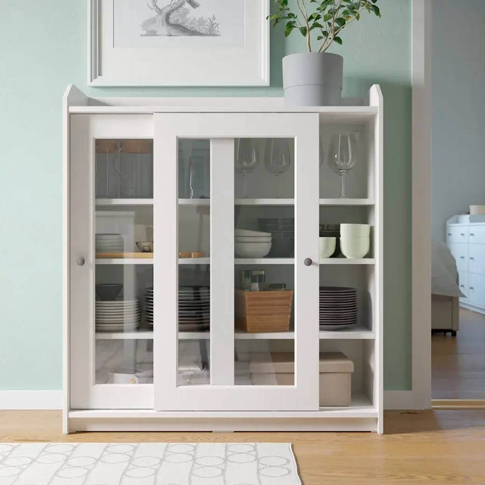 Шкаф - HAUGA IKEA/ ХАУГА ИКЕА, 105x116х36 см, белый