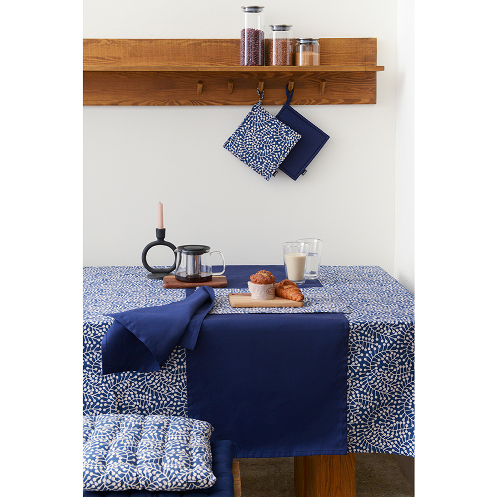Дорожка на стол из хлопка темно-синего цвета из коллекции essential, 45х150 см