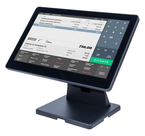 Сенсорный моноблок POScenter Atlas (15.6&quot;, PCAP, J4125, RAM 4Gb, SSDM2 128Gb, БЕЗ MSR) с Windows