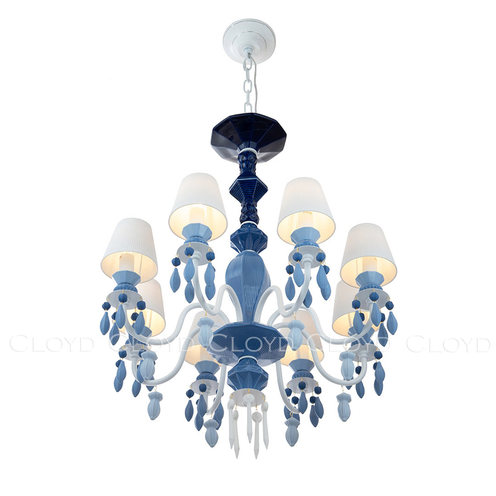 Люстра Cloyd LOTTIE-D C8 / Ø68 см- голубая керамика (арт.11455)