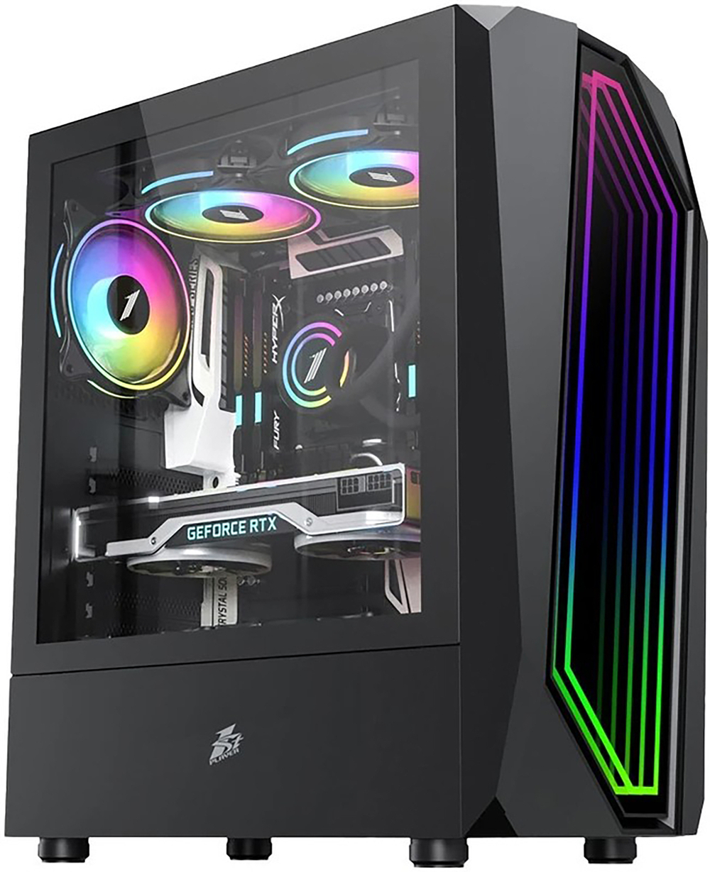 Корпус для компьютера 1STPLAYER INFINITE SPACE IS6 Black / ATX, TG / 1x120mm LED fan inc. / IS6-BK-1F1