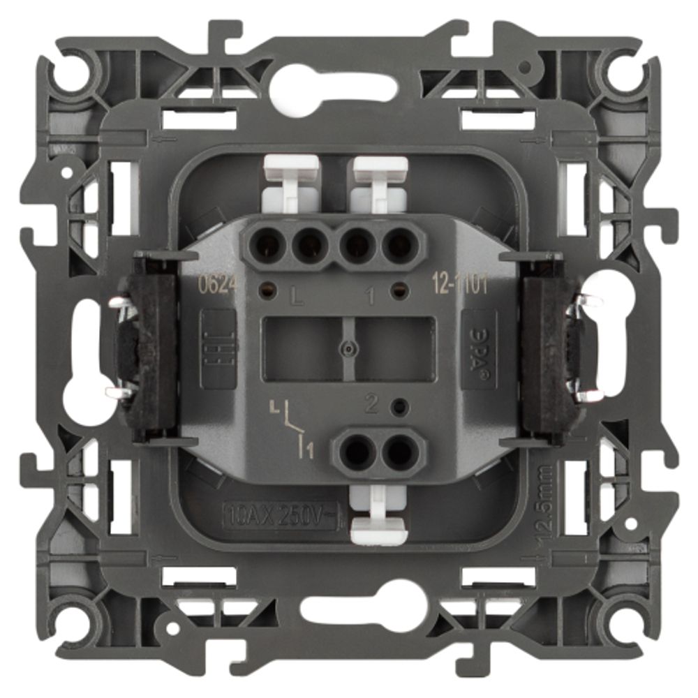 Выключатель ЭРА Серия 12 12-1101-16 , 10АХ-250В, титан