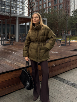 Пуховик Brunello миди изумруд