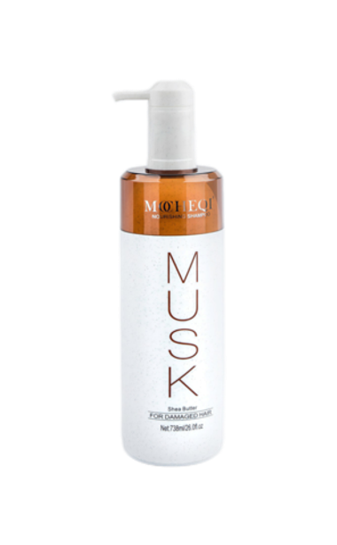 MOCHEQI MUSK NOURISHING SHAMPOO / Шампунь для сухих, поврежденных волос с гидролизованным кератином и маслом ШИ
