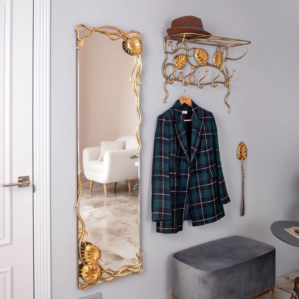 Зеркало настенное Monstera Deliciosa (Монстера) 140 Найт Амбер