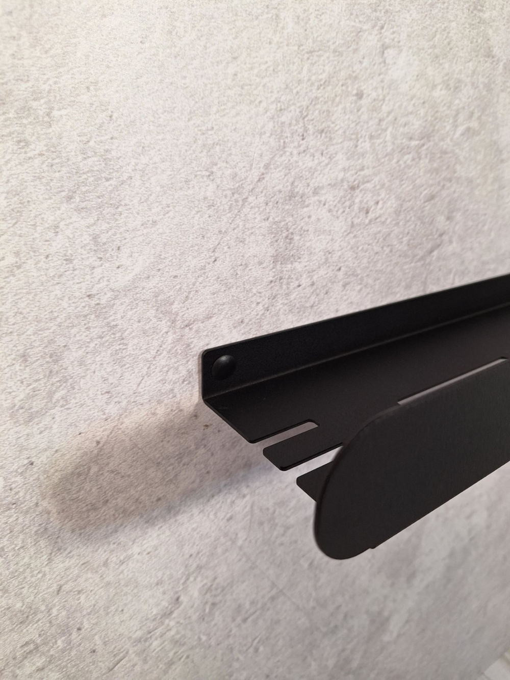 Полка для ванной комнаты, полка для кухни, полка для прихожей, MetaDec Arc черная 40см