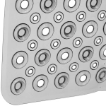 Коврик в ванну 67х37"Кордеса» серый