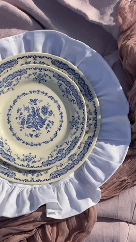 Тарелка мелкая Ø 20,7 см, цвет декора синий