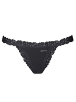 Трусики-танга Fresh Cotton Lace (Размер: S-M) (Цвет: черный)
