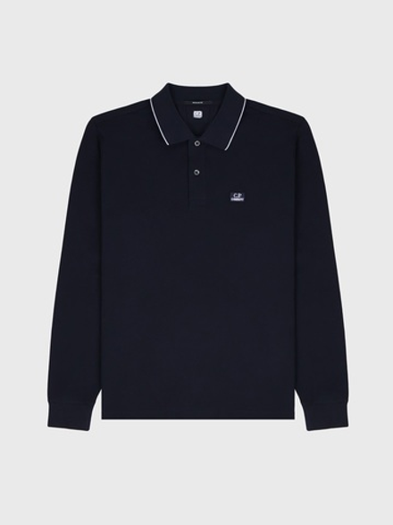 Поло с длинным рукавом C.P. Company Stretch Piquet Line Navy