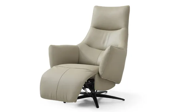 Кресло с электро-реклайнером Everse, бежевая кожа
