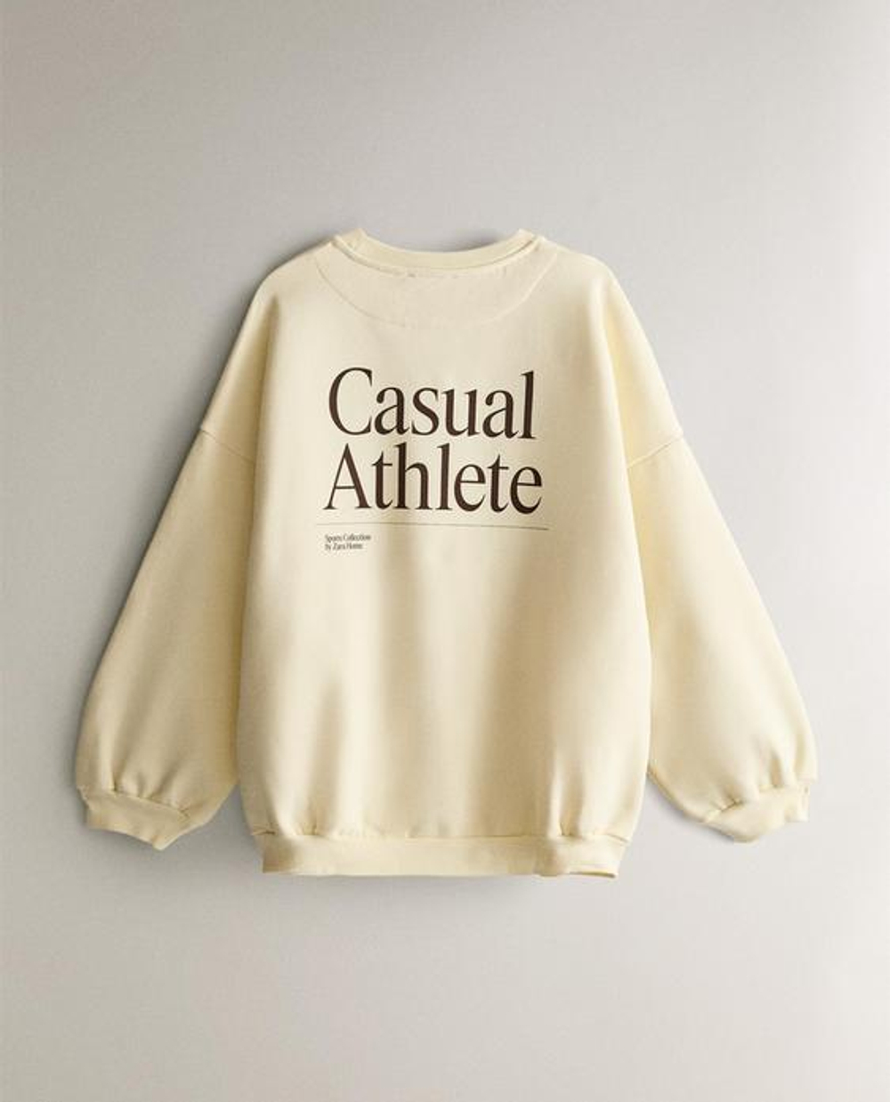 ZARA HOME ХЛОПКОВАЯ СПОРТИВНАЯ ТОЛСТОВКА, ЭКРЮ