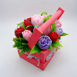 Ящик тюльпанов мыло ручной работы