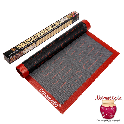 Коврик силиконовый для эклеров черный сетка 40*60 см