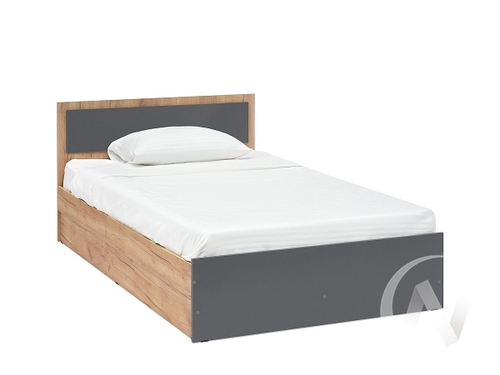 Кровать 0;9м Спальня Мартина (дуб крафт/графит)