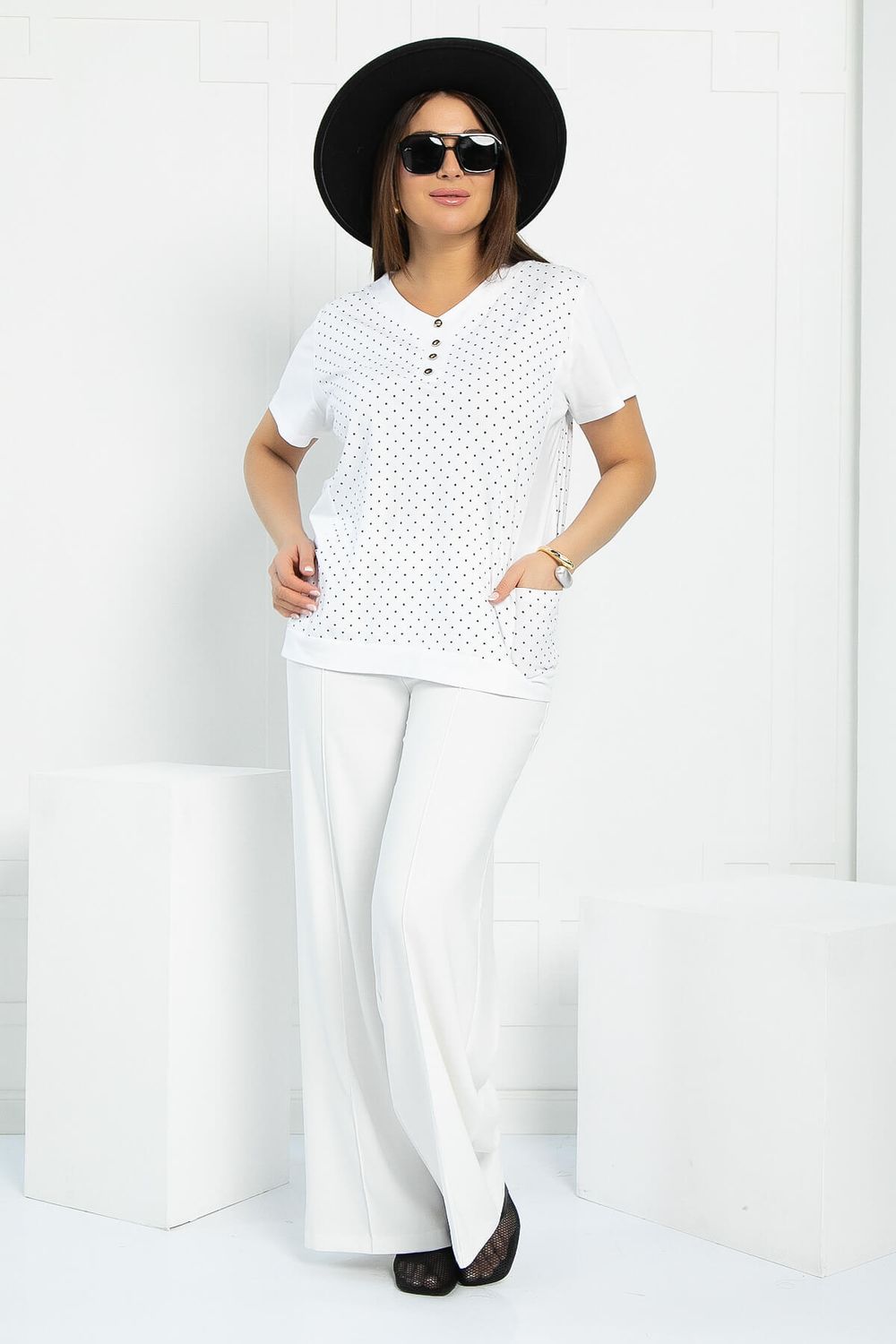 Блуза Ваниль (белая) Б12853-20М LT Collection