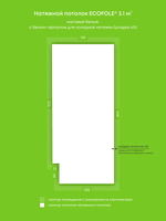 Натяжные потолки 2.9 м2, 3.1 м2, 18 м2