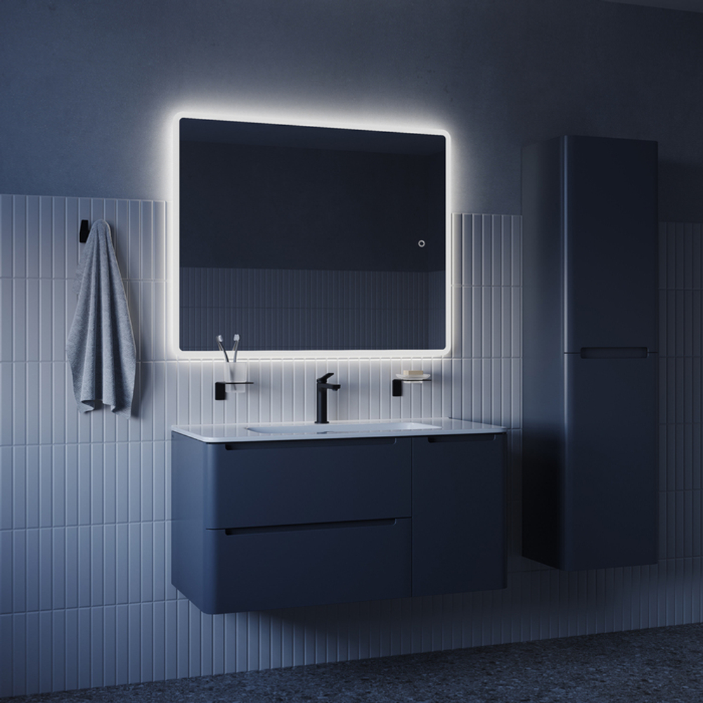 Зеркало с подсветкой 3 в 1 IDDIS Uniq, два навеса, 100/80 см, UNI1080i98