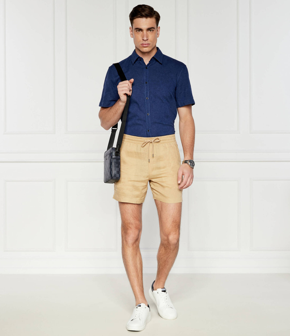 Льняное шорты POLO RALPH LAUREN - бежевый(710901802)