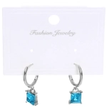 Серьги из гиппоалергенного сплава «ЛАТТИ», аквамарин, цвет серебро и золото, 2,5см