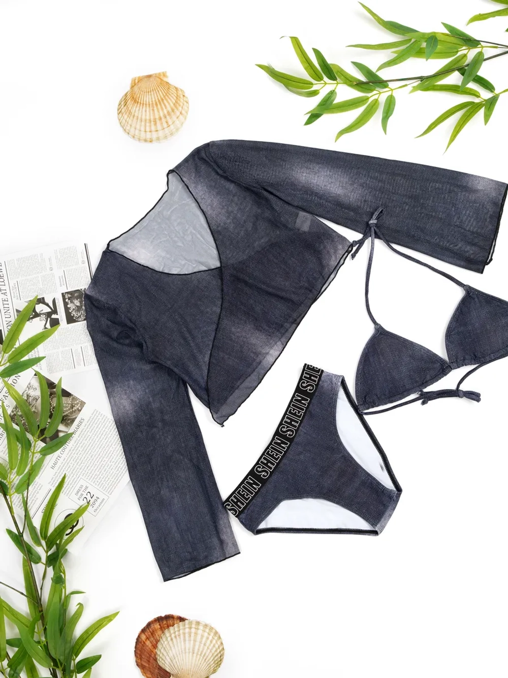 купальник раздельный 3 в 1 спортивный топ парео