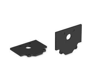 Комплект заглушек 2шт для шинопровода в натяжной потолок системы крепления Гарпун GL1990 BK чёрный Magnetic standard 48V 10mm Ambrella