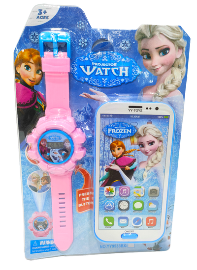 Набор 2 в 1 " Холодное сердце " часы проектор + смартфон