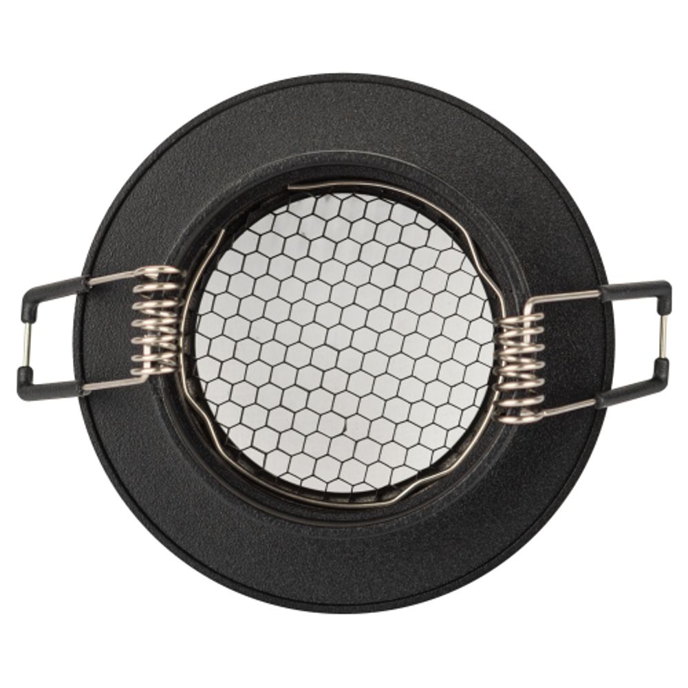 Встраиваемый светильник алюминиевый ЭРА KL109 BK MR16 GU5.3 черный матовый | Алюминиевые встраиваемые светильники