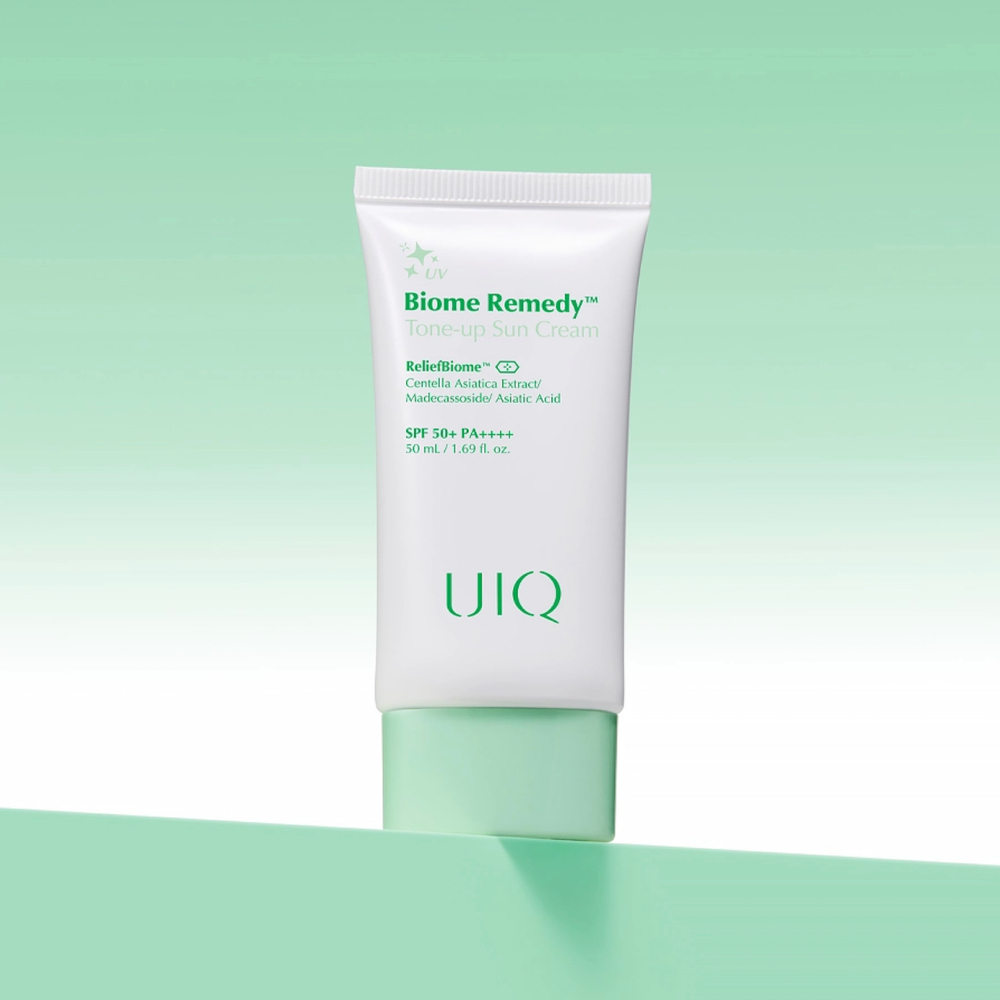 UIQ Biome Remedy Tone-up Sun Cream Тонирующий солнцезащитный крем с центеллой 50 мл