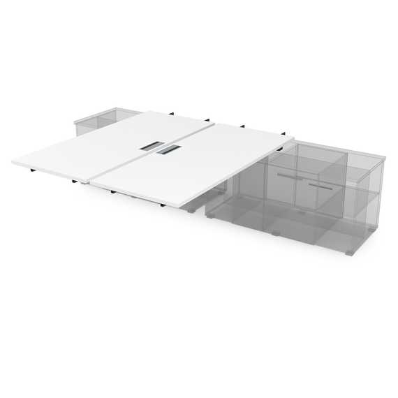 СПБС.974 Стол системы БЕНЧ на 2 рабочих места для крепления на тумбу, средний (1600*1435*750)