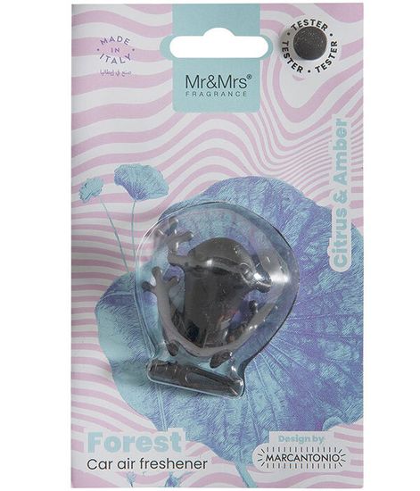 Аромадекор для автомобиля и дома FOREST FROG ЛЯГУШОНОК (цитрус и амбра) в блистере, Mr&Mrs Fragrance