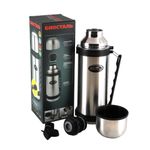 Термос "Биосталь" с узкой горловиной, пробкой с кнопкой и ручкой, 1,5 л