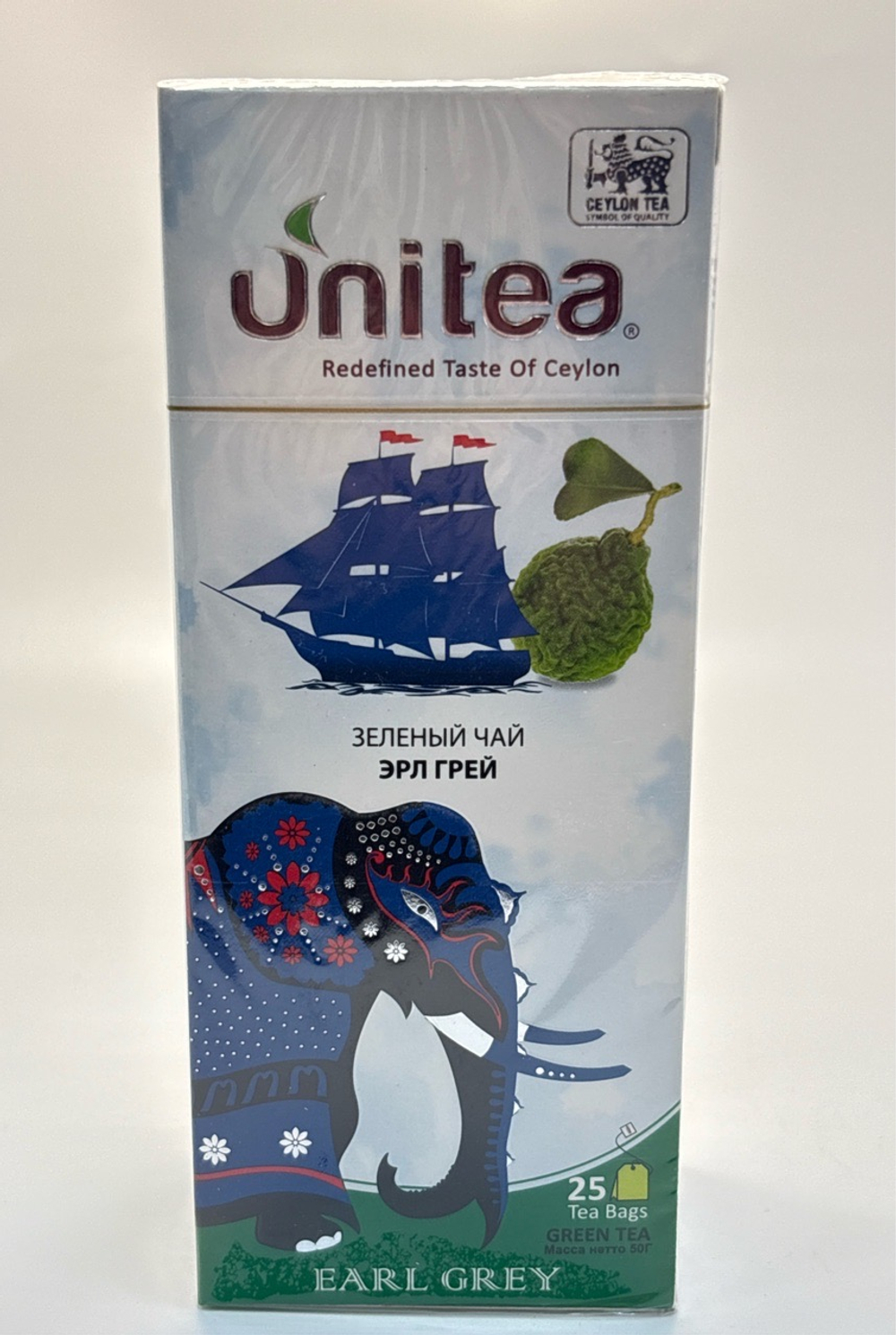 ЧАЙ UNITEA ЗЕЛЕНЫЙ ЭРЛ ГРЕЙ 25П/72