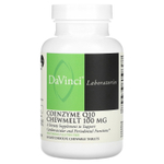 DaVinci Laboratories, Жевательный порошок коэнзим Q10, 100 мг, 60 легко растворяющихся жевательных таблеток