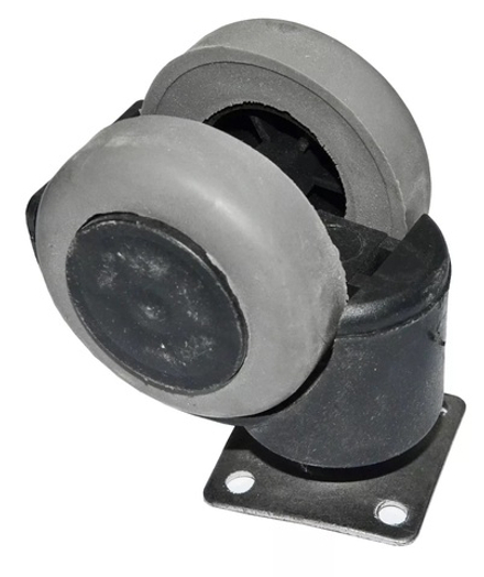 Опора колесная d=50мм фланцевая открытая Резиновая 0370 №3  DV
