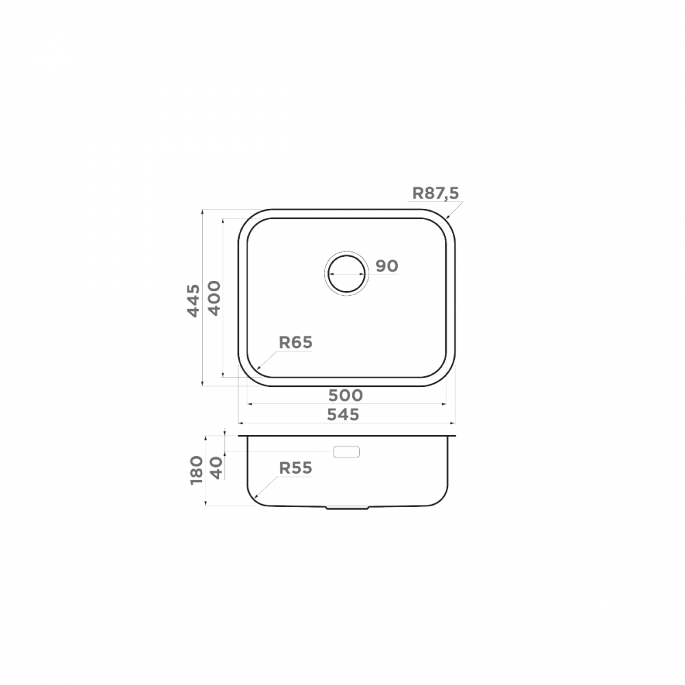 Кухонная мойка Omoikiri Omi 54-U/IF-IN